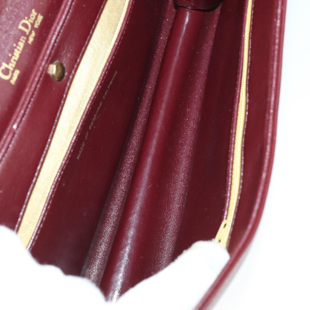 Cartier CARTIER Dior Shoulder Bag Leather 3 Set Bordeaux Authentic 165146