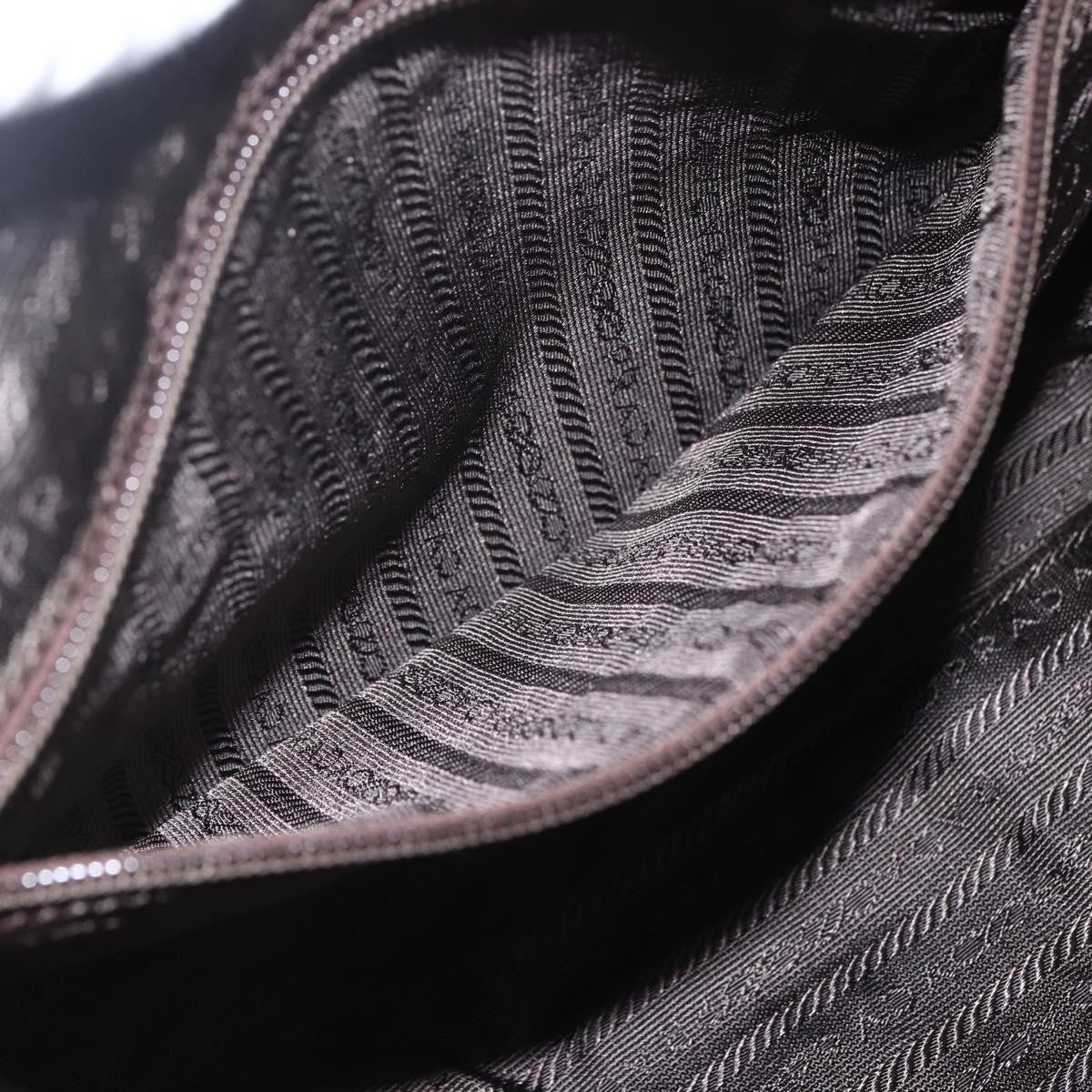 Prada PRADA Shoulder Bag Nylon Brown Authentic 162341
