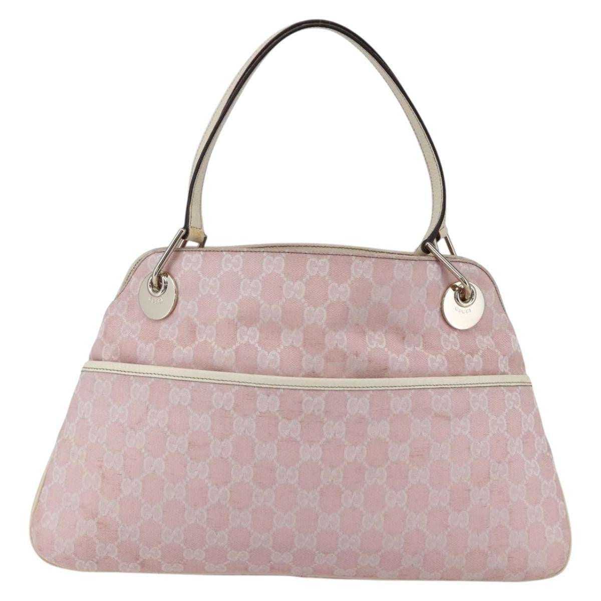 Gucci GUCCI GG Canvas Tote Bag Pink Gold 121023 Authentic ep11753