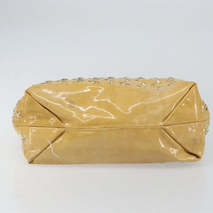 Jimmy Choo Jimmy Choo Studs Tote Bag Enamel Yellow Gold Authentic bs31691