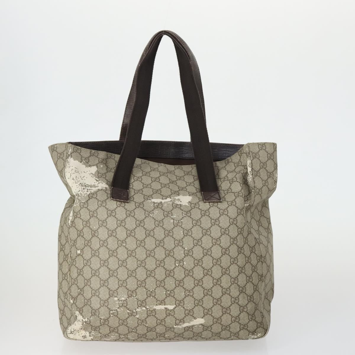 Gucci GUCCI GG Supreme Web Sherry Line Tote Bag PVC 5 Set Beige Red Authentic mr1849