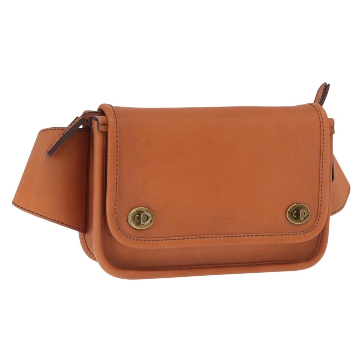 Coach Coach Body Bag Leather Brown Authentic am10204