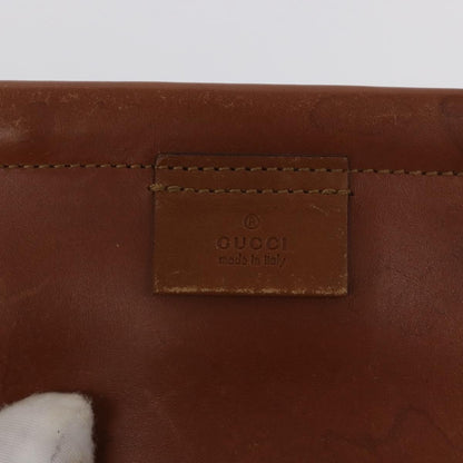 Gucci GUCCI Shoulder Bag Suede Beige Gold Authentic 162826