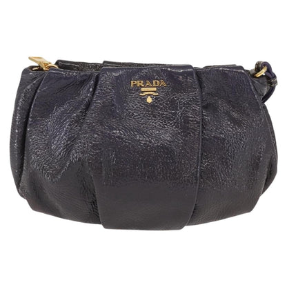 Prada PRADA Pouch Enamel Purple Gold Authentic 154899 Bag
