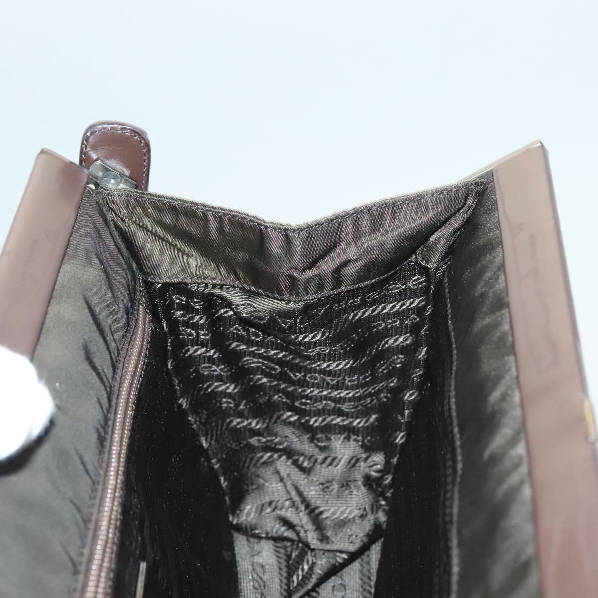 Prada PRADA Shoulder Bag Nylon Khaki Silver Authentic 123373