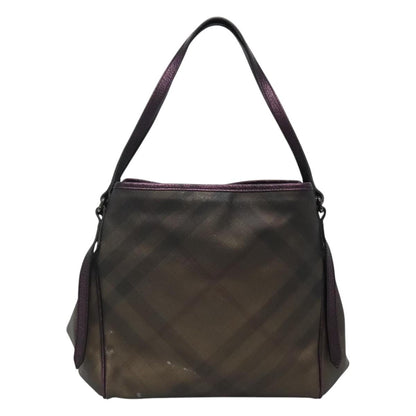 Burberry BURBERRY Nova Check Tote Bag PVC Brown Authentic ti2634
