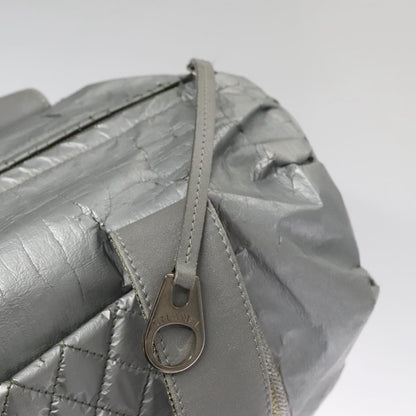 Chanel CHANEL Sports Hand Bag Coated Canvas Silver CC Authentic bs21669