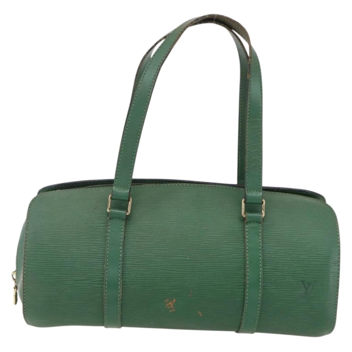 Louis Vuitton LOUIS VUITTON Epi Soufflot Hand Bag Green M52224 LV Authentic 170774