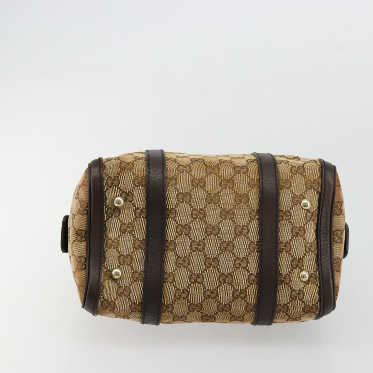 Gucci GUCCI GG Canvas Mini Boston Bag Beige Gold 269876 Authentic 175892