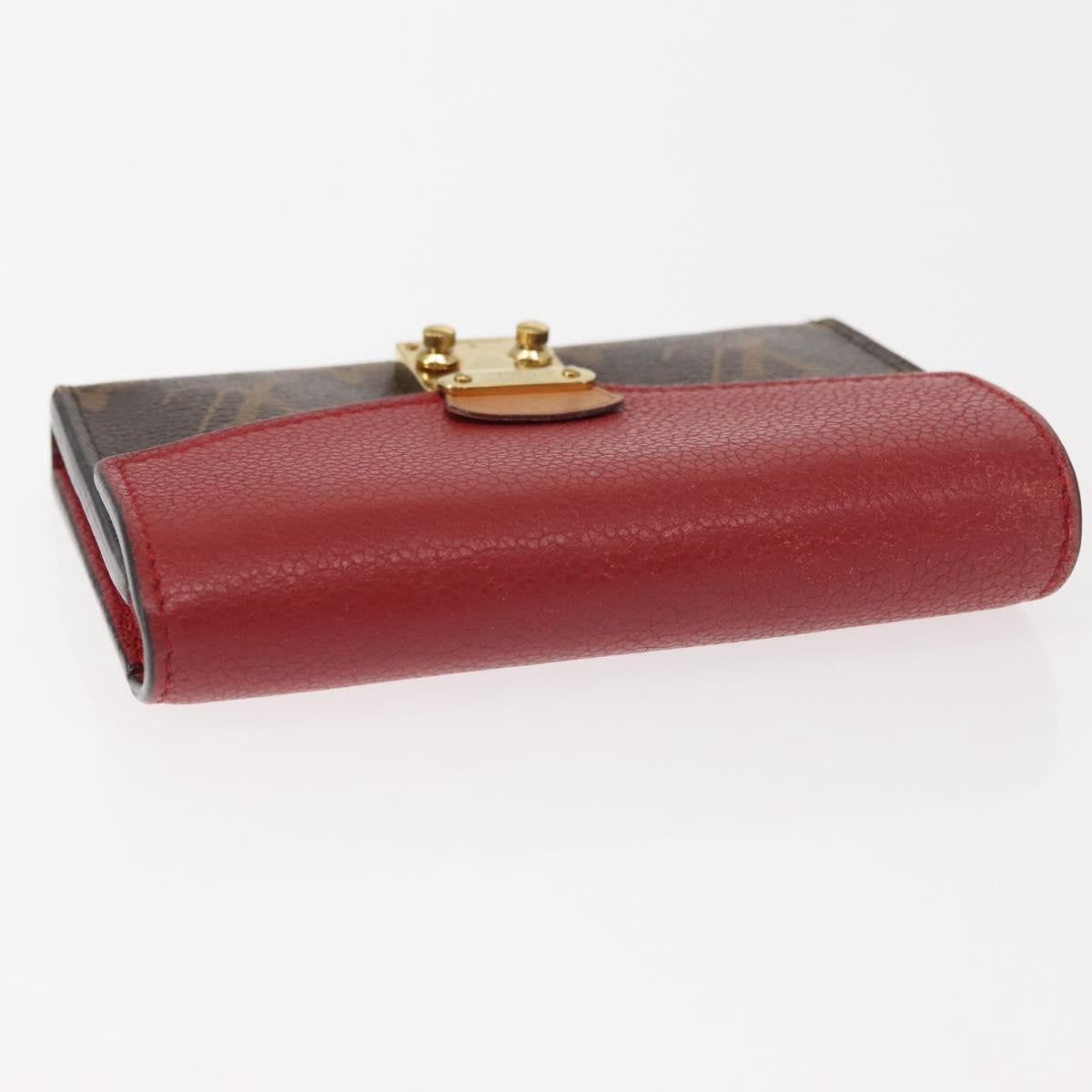 Louis Vuitton LOUIS VUITTON Monogram Noir Portefeuille Purse Compact Wallet M67478 Authentic fm4941