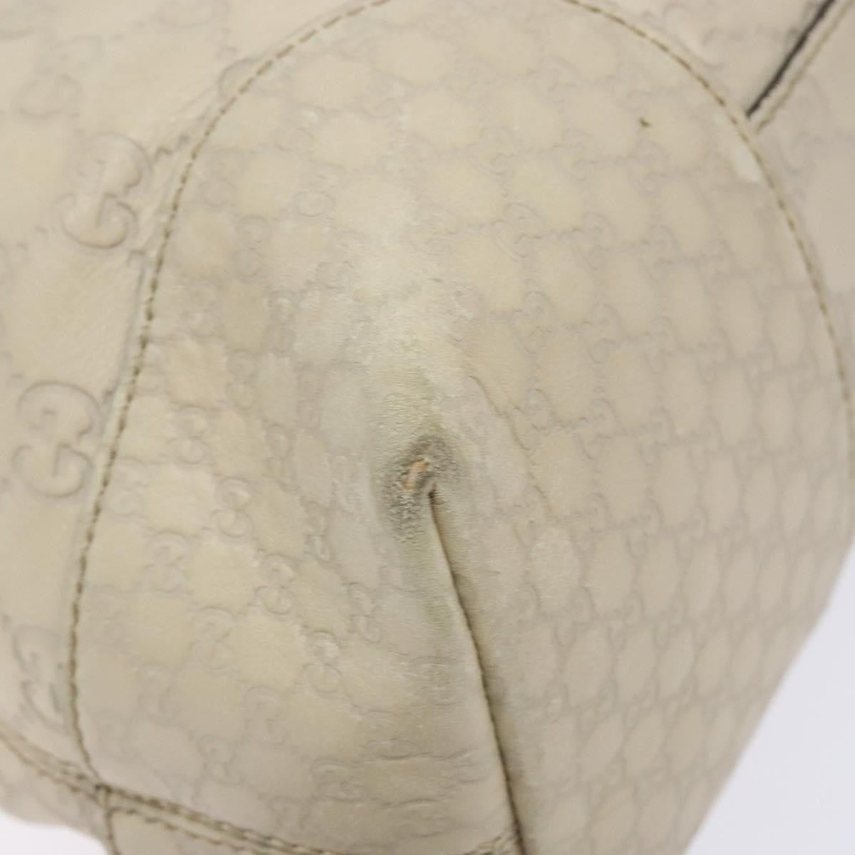 Gucci GUCCI GG Canvas Guccissima Hand Bag Leather White Gold 353120 Authentic bs29328
