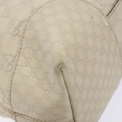 Gucci GUCCI GG Canvas Guccissima Hand Bag Leather White Gold 353120 Authentic bs29328