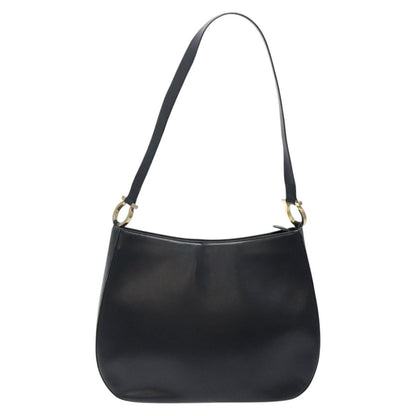 Salvatore Ferragamo Salvatore Ferragamo Shoulder Bag Leather Black Gold Authentic bs25932