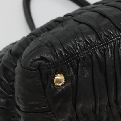 Prada PRADA Hand Bag Leather 2way Black Authentic hk2413
