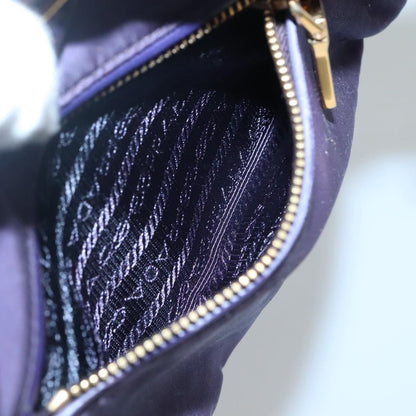 Prada PRADA Shoulder Bag Nylon Purple Gold Authentic 130933