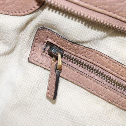 Gucci GUCCI Hand Bag Leather Pink Gold 323675 Authentic ka258