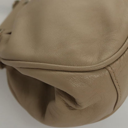 Celine CELINE Hand Bag Leather Beige Authentic 117663