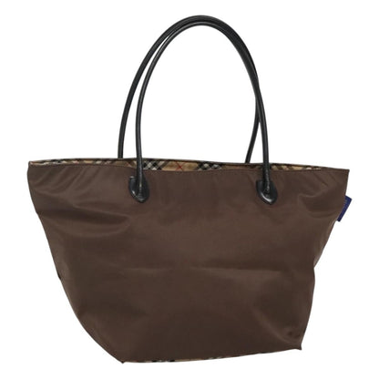 Burberrys Burberrys Blue Label Tote Bag Nylon Brown Authentic ti2871