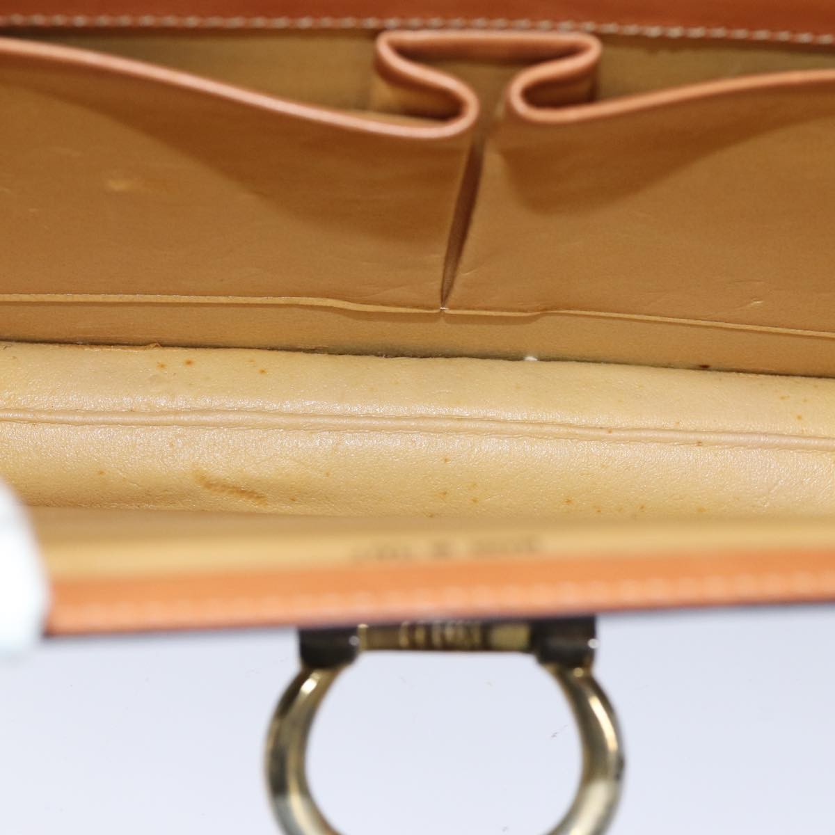 Celine CELINE Macadam Canvas Hand Bag PVC Brown Authentic 76088