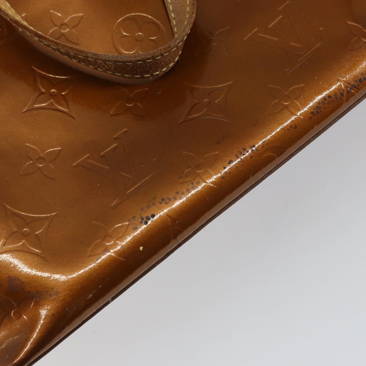 Louis Vuitton LOUIS VUITTON Monogram Vernis Reade PM Hand Bag Bronze M91146 LV Authentic BA6257