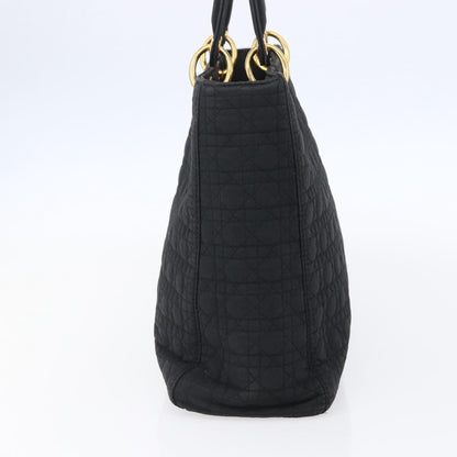 Dior Christian Dior Canage Hand Bag Black Gold Authentic 149311