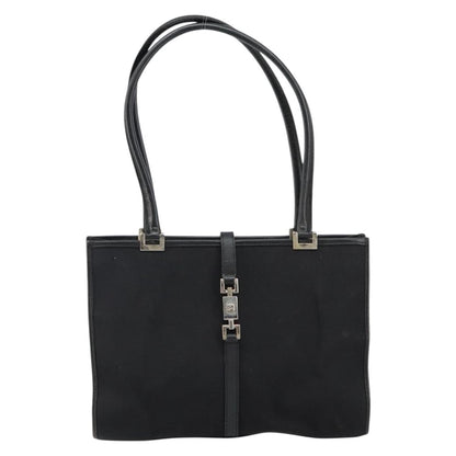 Gucci GUCCI Jackie Shoulder Bag Nylon Black Silver 002 1073 3444 Authentic bs29509