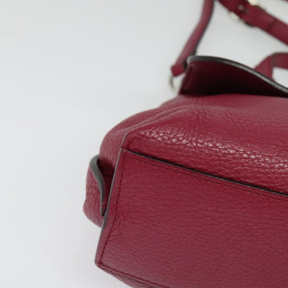 Gucci GUCCI Bamboo Daily Hand Bag Leather 2way Pink Silver 370831 Authentic BA5180