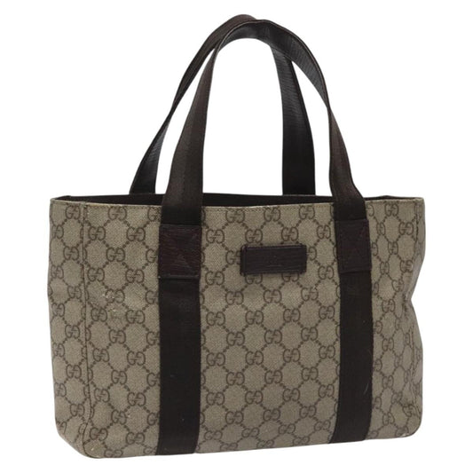 Gucci GUCCI GG Supreme Tote Bag PVC Beige 141976 Authentic bs22395