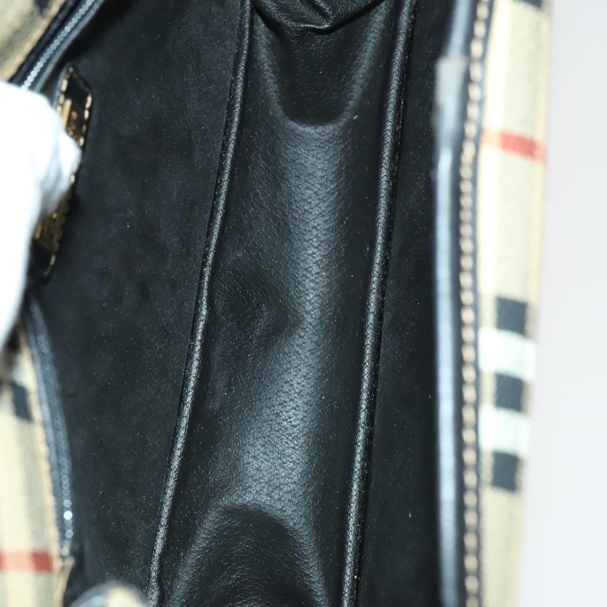 Burberrys Burberrys BURBERRY Nova Check Shoulder Bag PVC Beige Gold Authentic 136729