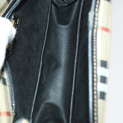 Burberrys Burberrys BURBERRY Nova Check Shoulder Bag PVC Beige Gold Authentic 136729
