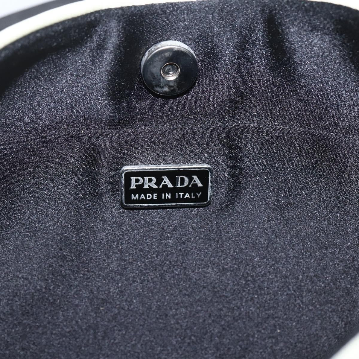 Prada PRADA Shoulder Bag Nylon Beige Silver Authentic 162128