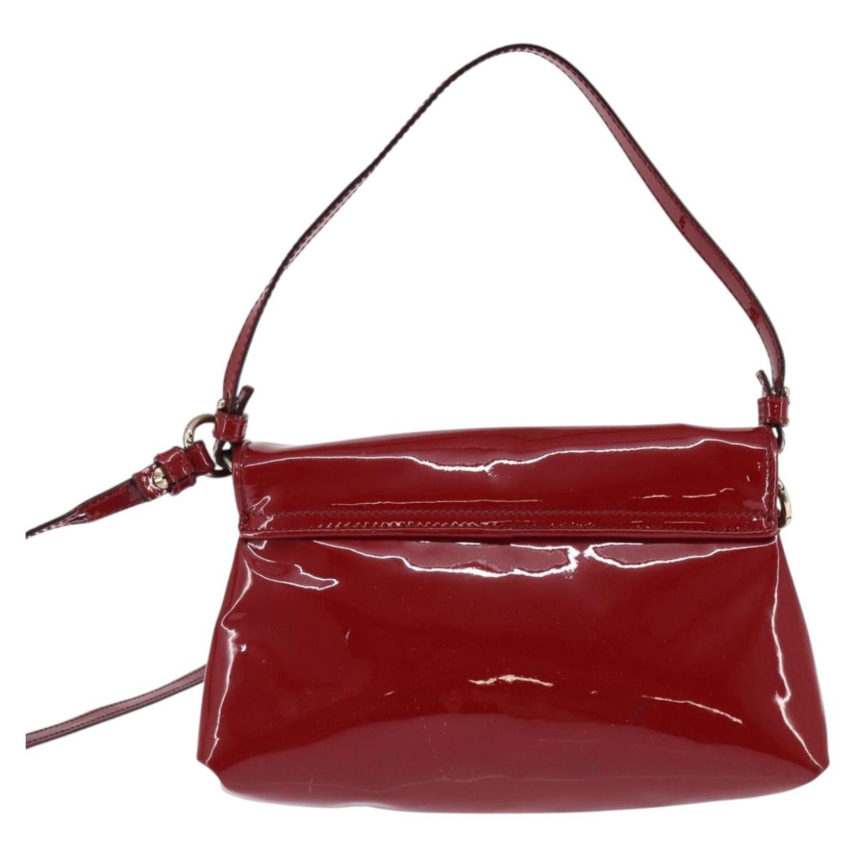 Chloé Chloé Chloe 2way Pouch Enamel Red Gold Authentic bs29581 Bag
