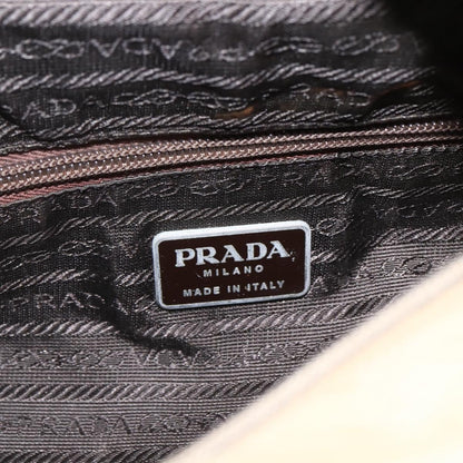Prada PRADA Tote Bag Nylon Beige Silver Authentic 157778