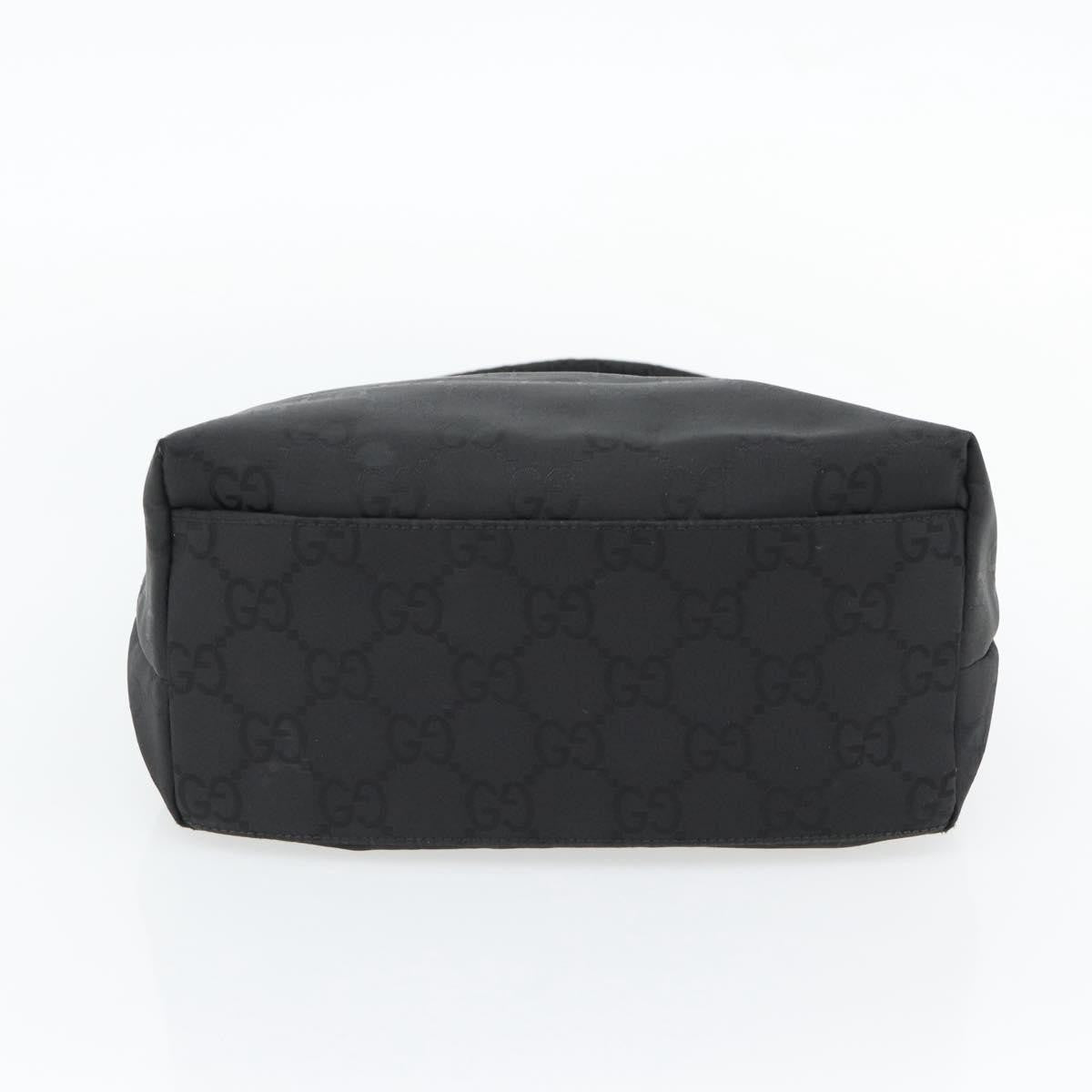 Gucci GUCCI GG Canvas Shoulder Bag Nylon Black Silver 01 3386 Authentic 178845