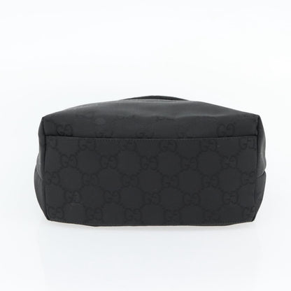 Gucci GUCCI GG Canvas Shoulder Bag Nylon Black Silver 01 3386 Authentic 178845