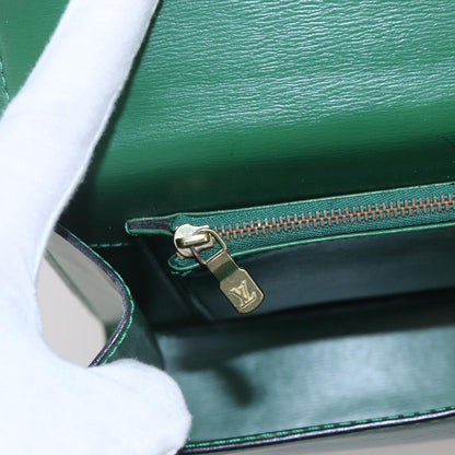 Louis Vuitton LOUIS VUITTON Epi Malesherbes Hand Bag Green M52374 LV Authentic 145346