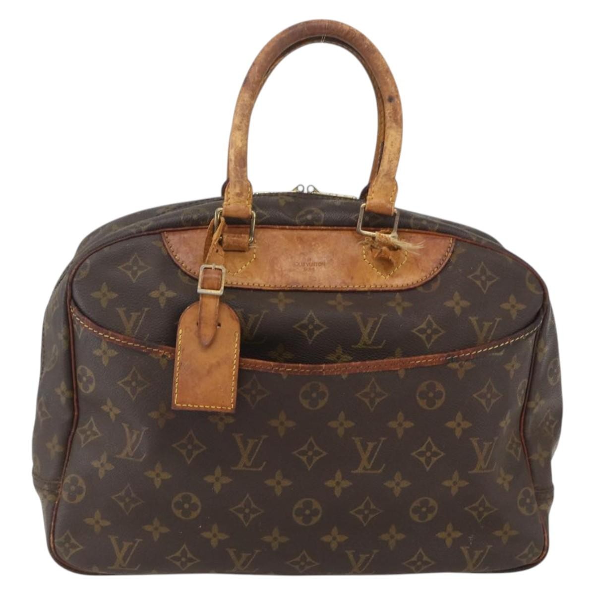 Louis Vuitton LOUIS VUITTON Monogram Deauville Hand Bag M47270 LV Authentic 158279