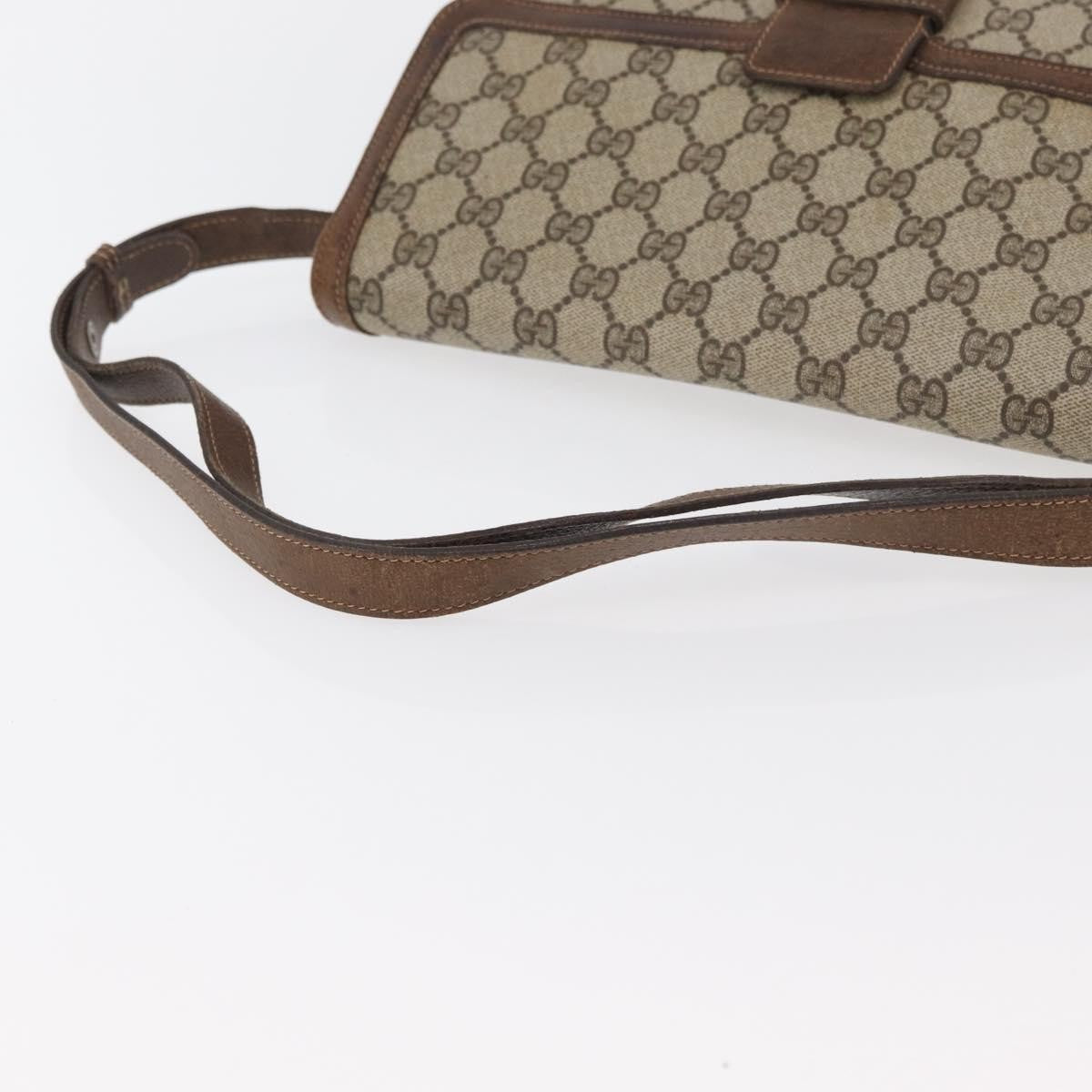 Gucci GUCCI GG Supreme Shoulder Bag PVC Beige Gold 001 16 4084 Authentic hk2993