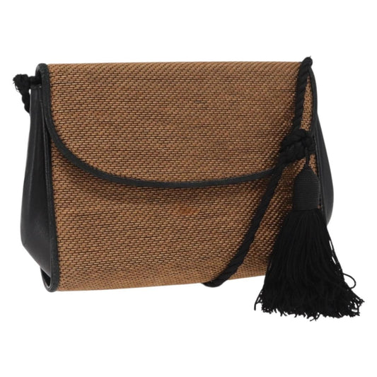 Gucci GUCCI Shoulder Bag Canvas Gold Brown Authentic ka1072