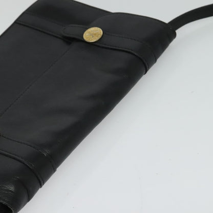 Celine CELINE Shoulder Bag Leather Black Gold Authentic 126895