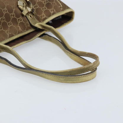 Gucci GUCCI GG Canvas Tote Bag Brown Gold 163805 Authentic LNZ740