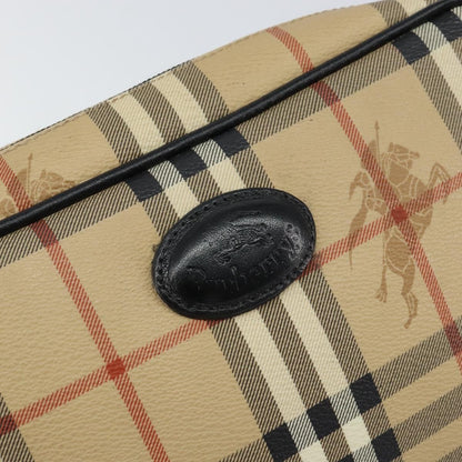 Burberrys Burberrys Nova Check Clutch Bag PVC Beige Gold Authentic ep11601
