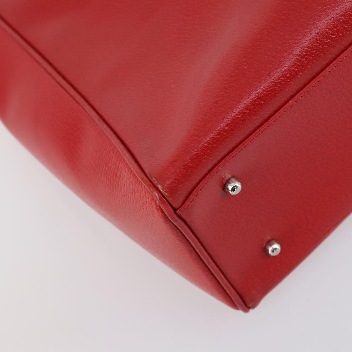 Gucci GUCCI Hand Bag Leather Red Authentic 148420