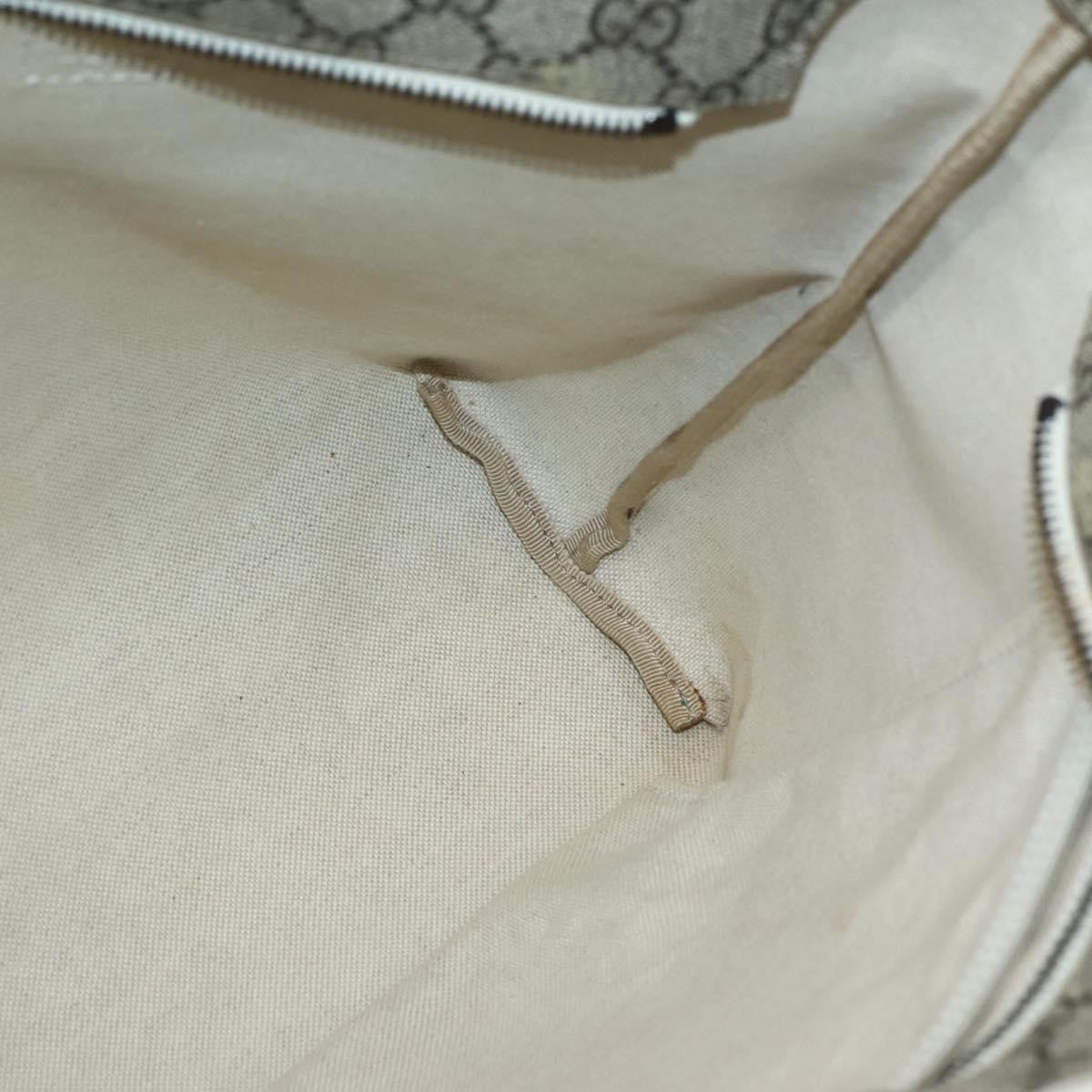 Gucci GUCCI GG Supreme Tote Bag PVC Beige Silver 211137 Authentic BA5762