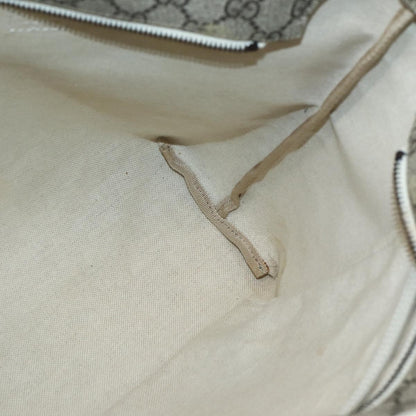 Gucci GUCCI GG Supreme Tote Bag PVC Beige Silver 211137 Authentic BA5762