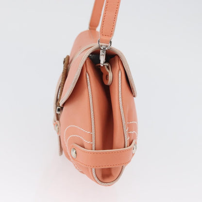 Salvatore Ferragamo Salvatore Ferragamo Gancini Shoulder Bag Leather Pink Silver Authentic BA11212