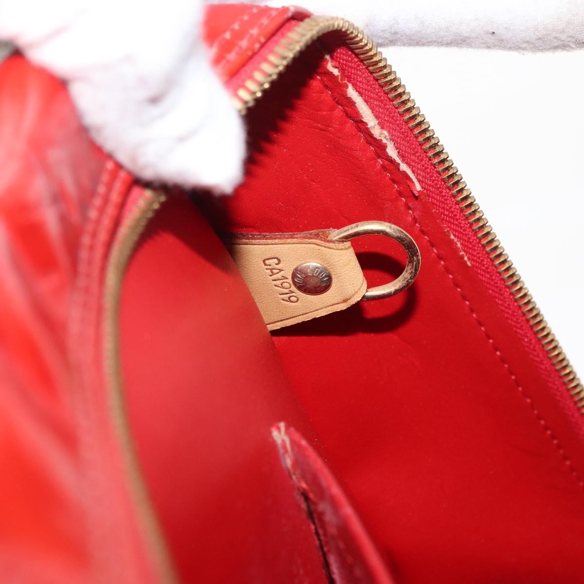 Louis Vuitton LOUIS VUITTON Monogram Vernis Sutton Hand Bag Red Rouge M91080 LV Authentic bs34724