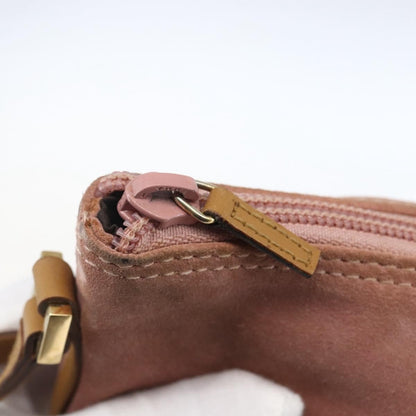 Gucci GUCCI Accessory Pouch Suede Pink Gold 039 1103 Authentic 173549 Bag