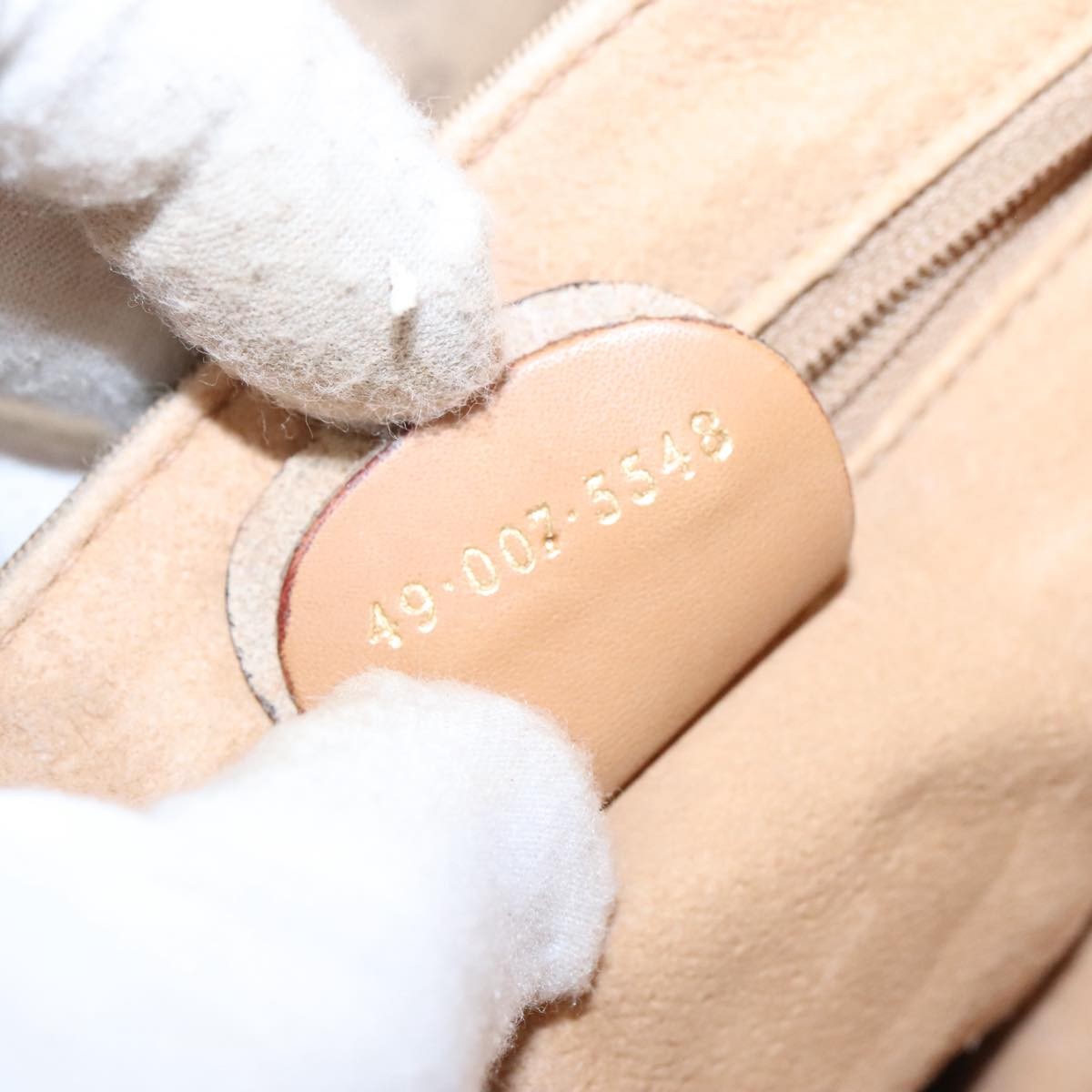 Gucci GUCCI Micro GG Supreme Shoulder Bag PVC Beige Gold 49 007 5548 Authentic th5401