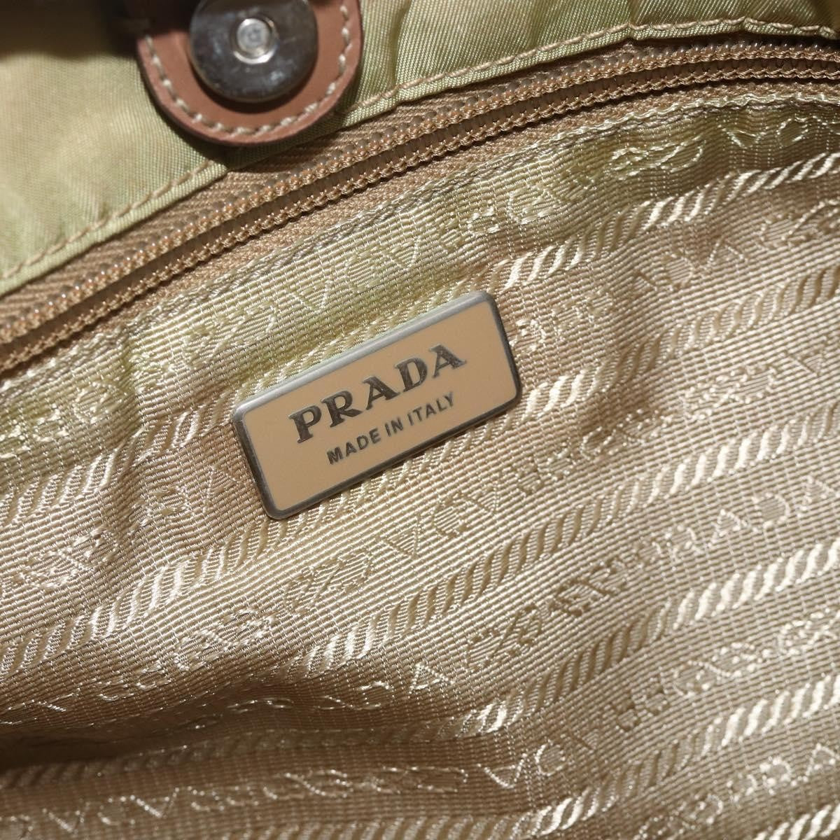 Prada PRADA Shoulder Bag Nylon Khaki Silver Authentic 175738
